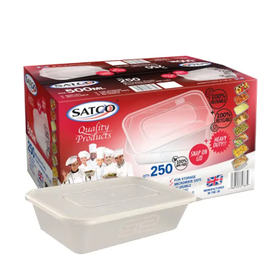 Satco 500ML Clear Containers 250pk